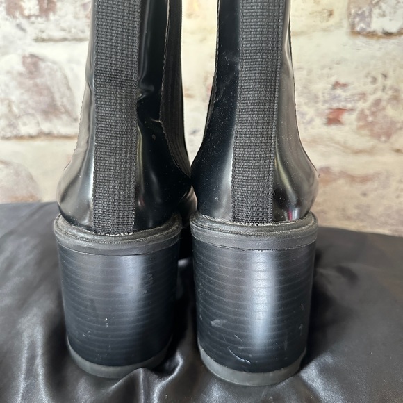 Zara lug sole chunky heeled platform boots. - Picture 7 of 9